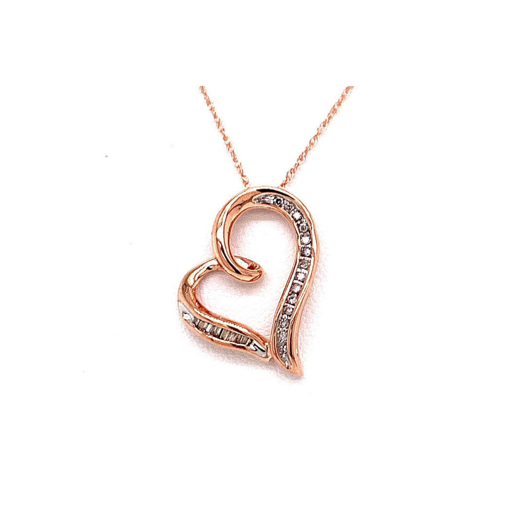 Rose Gold Diamond Heart Pendant Ingram Jewelers Hermitage Tn